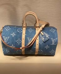 Louis Vuitton M24315 Keepall Bandoulière 45 Denim Blue photo review